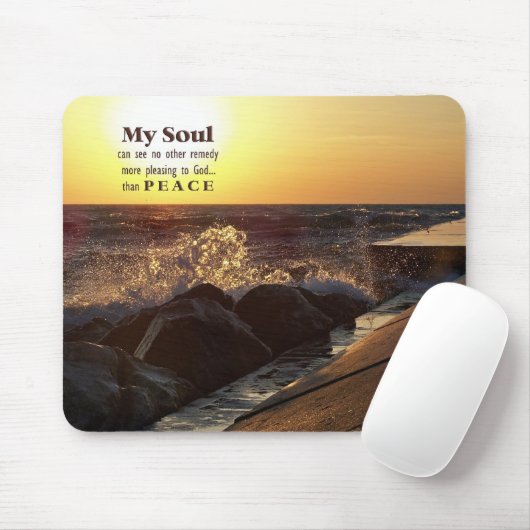 Tapis De Souris Citation Sunset On Beach Rocks (Avec souris)