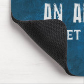 Tapis De Souris Citation Sur Cuir Bleu (Coin)