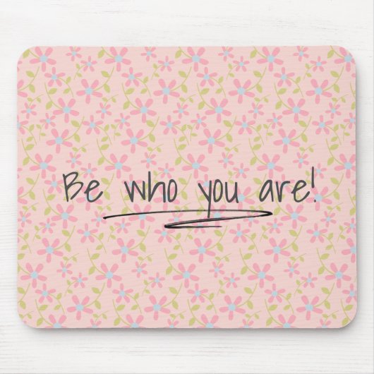 Tapis De Souris Citation sur le Motif Posy (Devant)