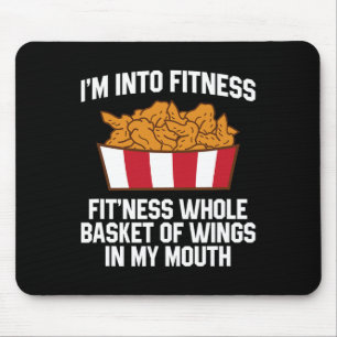 Tapis De Souris Citation sur les ailes de poulet Chaud Aile Fast F