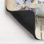 Tapis De Souris citation sur roche avec lilas (Coin)