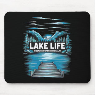 Tapis De Souris Citation Vie de Lac Aventure Nature Montagnes Rand