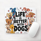Tapis De Souris Citations De Chiens Mignons/Discours (Avec souris)