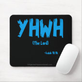 Tapis De Souris Citations de la Bible YHWH (Avec souris)