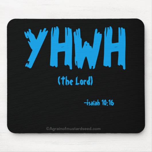 Tapis De Souris Citations de la Bible YHWH (Devant)
