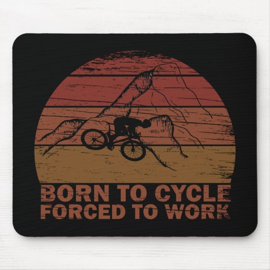 Tapis De Souris citations inspirantes à vélo (Devant)