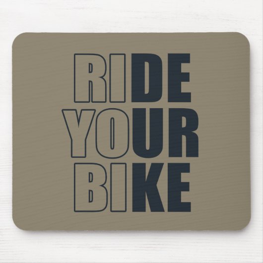 Tapis De Souris citations inspirantes à vélo (Devant)