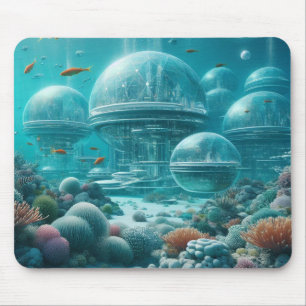 Tapis De Souris Cité aquatique sous les vagues