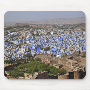 Tapis De Souris Cité bleue vue de Mehrangarh Fort / Jodhpur,