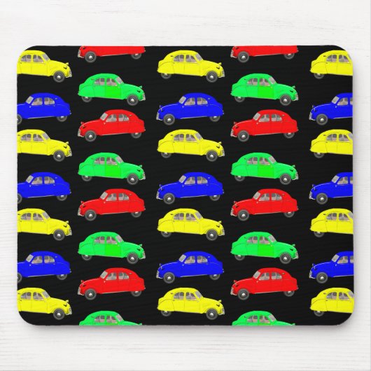 Tapis De Souris Citroen 2 CV Motif à carreaux (Devant)