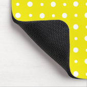 Tapis De Souris Citron jaune Mousepad, Pois blancs (Coin)