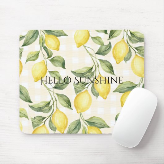 Tapis De Souris Citrons jaunes frais (Avec souris)