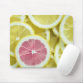 Tapis De Souris Citrons roses et jaunes simples | Mousepad (Avec souris)