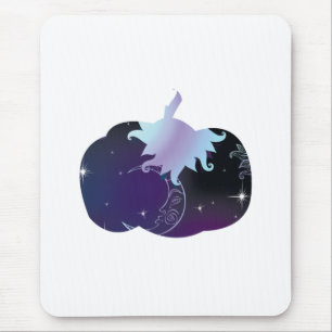 Tapis De Souris Citrouille bleu foncé