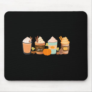 Tapis De Souris Citrouille chaud épice Latte Boissons Latte de caf