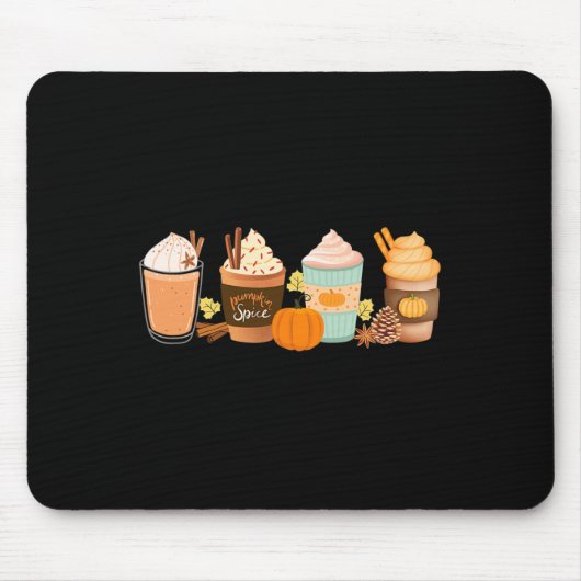 Tapis De Souris Citrouille chaud épice Latte Boissons Latte de caf (Devant)