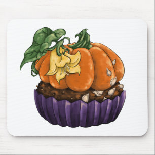 Tapis De Souris Citrouille Cupcake