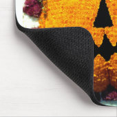 Tapis De Souris Citrouille de fleurs et sorcière (Coin)