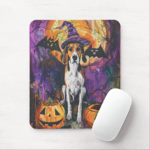 Tapis De Souris Citrouille d'Halloween américain Foxhound