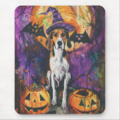 Tapis De Souris Citrouille d'Halloween américain Foxhound (Devant)