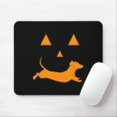 Tapis De Souris Citrouille d'Halloween Dachshund Jack-o-lantern Co (Avec souris)
