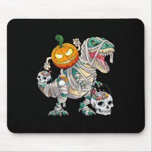 Tapis De Souris Citrouille équitation Mummy Dinosaur T rex Hallowe