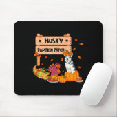 Tapis De Souris Citrouille Husky Patch Thanksgiving Chig En Citrou (Avec souris)