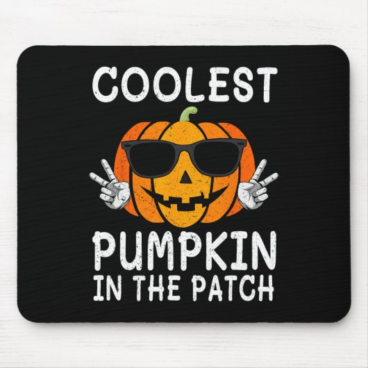 Tapis De Souris Citrouille Le Plus Cool Dans Le Patch Fun Boys Fil (Devant)