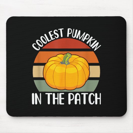 Tapis De Souris Citrouille Le Plus Coolle Dans Le Patch Halloween (Devant)