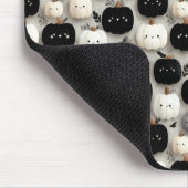 Tapis De Souris Citrouille noir et blanc mignon Motif automne (Coin)