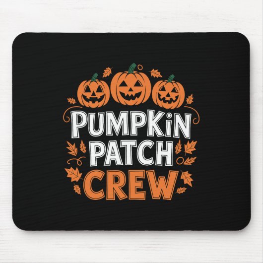 Tapis De Souris Citrouille Patch Crew Funny Citrouille Patch Squad (Devant)