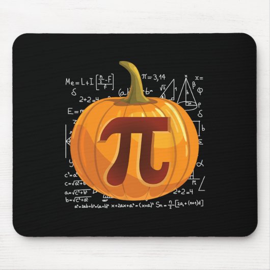 Tapis De Souris Citrouille Pie Math Fun Halloween Thanksgiving Pi (Devant)