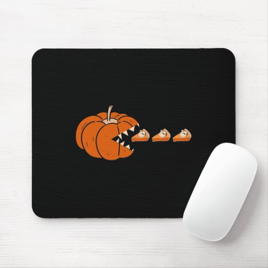 Tapis De Souris Citrouille Pie Thanksgiving Day Fun Automne Automn (Avec souris)