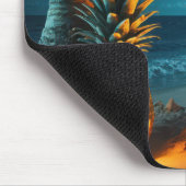 Tapis De Souris Citrouille Pineapple Sur Une Plage (Coin)