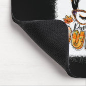 Tapis De Souris Citrouille Queen Messy Bun Automne Citrouille Auto (Coin)