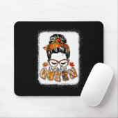 Tapis De Souris Citrouille Queen Messy Bun Automne Citrouille Auto (Avec souris)