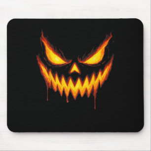 Tapis De Souris Citrouille sculptée visage de Jack O Lantern Hallo