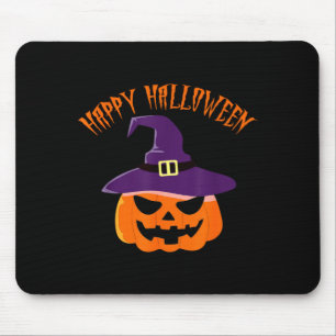 Tapis De Souris Citrouille sorcière chapeau joyeux halloween frian
