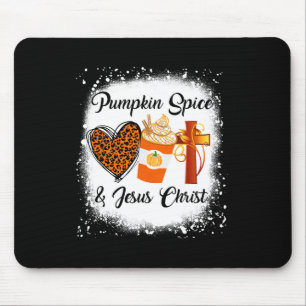 Tapis De Souris Citrouille Spice Et Jésus Christ Leopard Coeur Coe