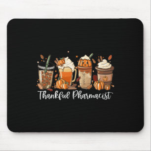 Tapis De Souris Citrouille Spice Latte Automne Café Louvain Thankf
