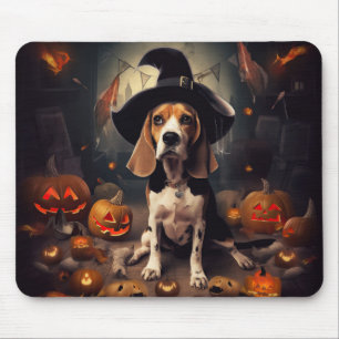 Tapis De Souris Citrouilles Beagle Halloween Épouvantables
