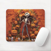 Tapis De Souris Citrouilles d'Halloween (Avec souris)