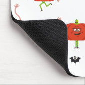 Tapis De Souris Citrouilles d'halloween mignonnes, araignée et mot (Coin)
