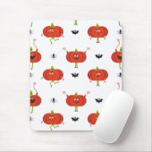 Tapis De Souris Citrouilles d'halloween mignonnes, araignée et mot (Avec souris)
