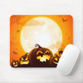 Tapis De Souris Citrouilles d'Halloween sous les serviettes d'affi (Avec souris)