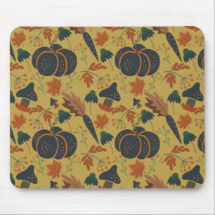 Tapis De Souris Citrouilles et carottes motif sans soudure