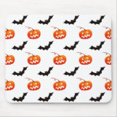 Tapis De Souris Citrouilles et chauves-souris d'Halloween, Trou ou (Devant)
