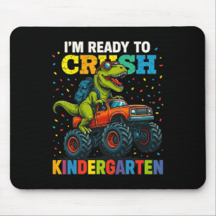 Tapis De Souris Ck à l'école garçon dinosaure Je suis prêt à écras