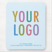 Tapis De Souris Clair Bleu Pad Souris Personnalisé Logo Non Slip (Devant)