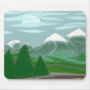 Tapis De Souris Clair de lune occidental Mousepad d'élans